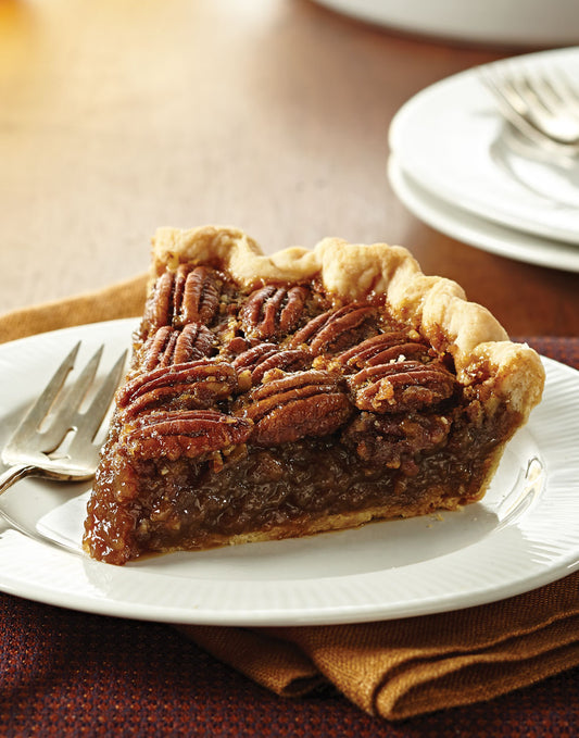 Slice of pecan pie